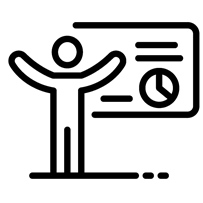 PowerPoint presentation for each topic via Zoom lesson
